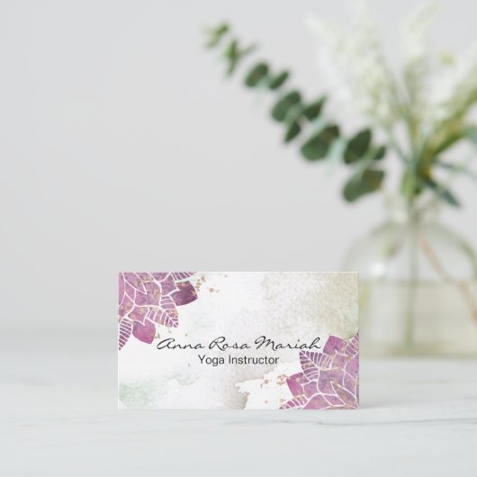 *～*水彩曼荼羅グリッター癒しヨガ霊気 名刺 (スタンド正面)