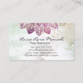 *～*水彩曼荼羅グリッター癒しヨガ霊気 名刺 (裏面)