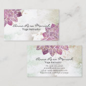 *～*水彩曼荼羅グリッター癒しヨガ霊気 名刺 (正面/裏面)