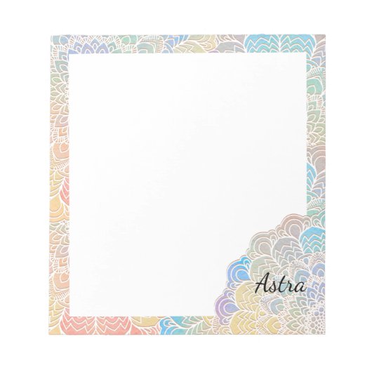 水彩曼荼羅メモ帳 ノートパッド (正面)