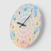 水彩曼荼羅角壁時計 ラージ壁時計 (傾斜)