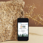 水彩最初の誕生日アウトドア招待状 招待状