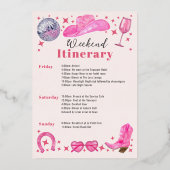 水彩最後のロデオバチェロレッテ週末 箔招待状 (裏面)