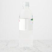 水彩最高のフローラデイエ結婚バー ペットボトルラベル (裏面)