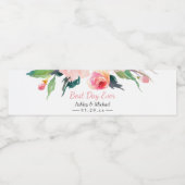 水彩最高のフローラデイエ結婚バー ペットボトルラベル (シングルラベル)