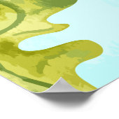 水彩最高の誕生日シャークバースデーパーティー ポスター (角)