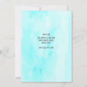 水彩最高の誕生日シャークバースデーパーティー 招待状 (裏面)