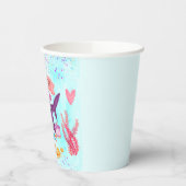 水彩最高の誕生日シャークバースデーパーティー 紙コップ (左)