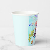 水彩最高の誕生日シャークバースデーパーティー 紙コップ (右)