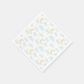 水彩月の星と雲のパターン スタンダードカクテルナプキン (角)