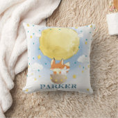 水彩月パーソナライズされた気球 クッション (ブランケット)