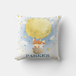 水彩月パーソナライズされた気球 クッション