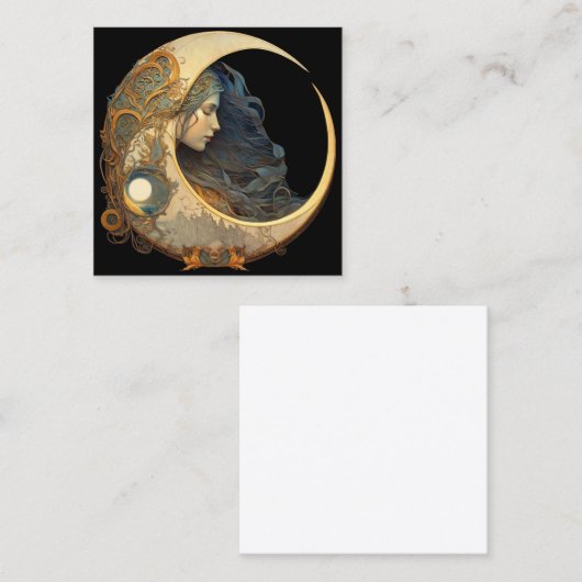 水彩月女神 スクエア名刺 (正面/裏面)
