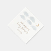 水彩月星赤ちゃんシャワー スタンダードカクテルナプキン (角)