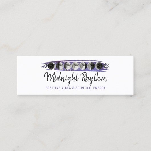 水彩月月輪夜空ソーシャルメディア スキニー名刺 (正面)