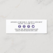 水彩月月輪夜空ソーシャルメディア スキニー名刺 (裏面)