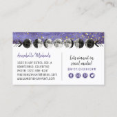 水彩月月輪夜空ソーシャルメディア 名刺 (裏面)