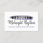 水彩月月輪夜空ソーシャルメディア 名刺 (正面)