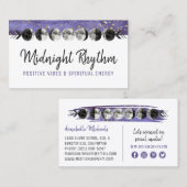 水彩月月輪夜空ソーシャルメディア 名刺 (正面/裏面)