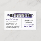 水彩月月輪夜空ソーシャルメディア 名刺 (裏面)