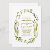 水彩月桂樹の下稽古ディナー 招待状 (正面/裏面)