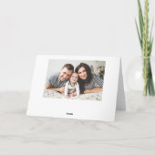 水彩月桂樹リースメリークリスマスフォト シーズンカード (裏面)