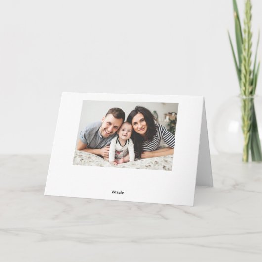 水彩月桂樹リースメリークリスマスフォト シーズンカード (裏面)