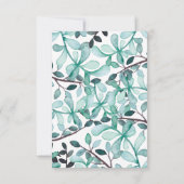 水彩月桂樹離れモノグラ結婚ム 出欠カード (裏面)