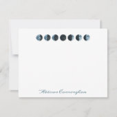 水彩月相賀状 ノートカード (正面)