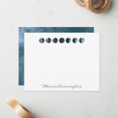 水彩月相賀状 ノートカード (正面/裏面インサイチュ)