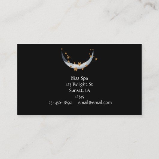 水彩月相（星付き） 名刺 (裏面)