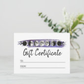 水彩月輪月輪商品券カード 招待状 (スタンド正面)