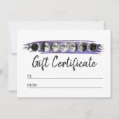 水彩月輪月輪商品券カード 招待状 (正面)