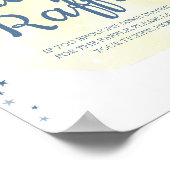 水彩月&スターズパステルおむつラッフルサイン ポスター (角)