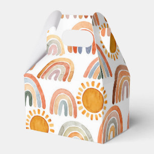 水彩望峰お洒落虹と太陽 フェイバーボックス