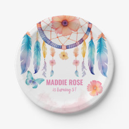 水彩望峰ドリーマキャッチャー ペーパープレート