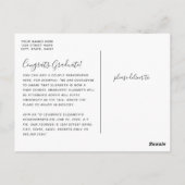 水彩望峰フォト卒業のお知らせ ポストカード (裏面)