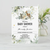 水彩木の国のベビーシャワー 招待状 (スタンド正面)
