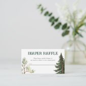 水彩木地おむつラッフルベビーシャワー エンクロージャーカード (スタンド正面)