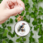 水彩木地のピーカカスタムー キーホルダー (手)