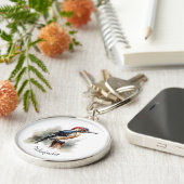 水彩木地のピーカカスタムー キーホルダー (側面)