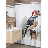 水彩木地のピーカカスタムー シャワーカーテン