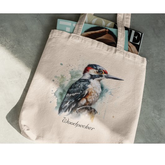 水彩木地のピーカカスタムー トートバッグ