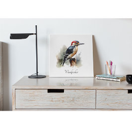 水彩木地のピーカカスタムー メタルプリント