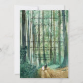 水彩木地の風景の手絵を描 招待状 (正面)