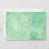 水彩木地の風景の手絵を描 招待状 (裏面)