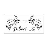 水彩木地をお届け下さい ラバースタンプ (インプリント)