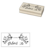 水彩木地をお届け下さい ラバースタンプ (押印)