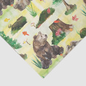 水彩木地クマとクマの子付き 薄葉紙 (詳細)