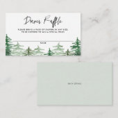 水彩木地ベビーシャワーおむつラッフル エンクロージャーカード (正面/裏面)